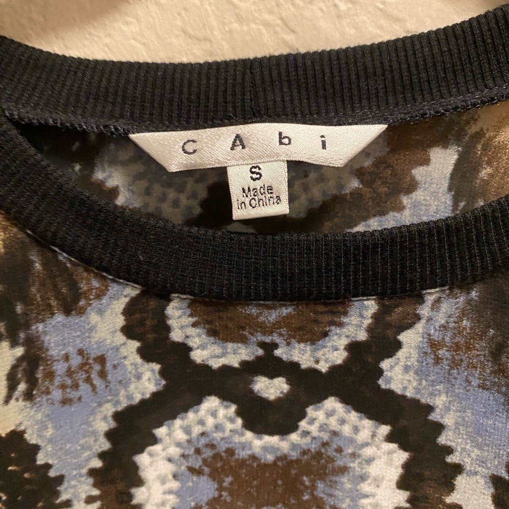 CAbi Python Print Chiffon Sweatshirt - Picture 7 of 7